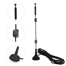 Antena WiFi de doble banda de largo alcance paquete de 4 Eifagur 9dbi 2.4GHZ 5GHZ RP-SMA Conector con base magnética para cámara IP WiFi Router dispositivos de red de computadora extensor de - Antena de montaje en pared - Ver 3