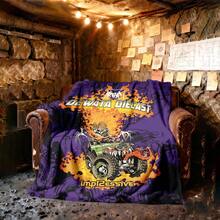 1PC 3D Monster Jam Monster Truck Cartoon Blanket, Edgy Gift For Motorsports Fans, Themed Man Cave Decor, Retro Sci-Fi Party Accent & Race Day Souvenir,Soft Throw Blanket For Home Bedroom Bed Sofa Picnic Travel Office Cover Blanket - nhiều màu 4 - Xem 11