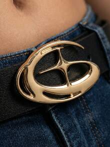 1pc Women's New Fashion Star Buckle Waist Belt, High-End PU Pants Belt For Jeans, Dresses, Student Waistband - Star - View 4
