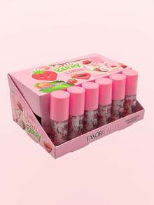 Set de 24 Aceite Para Labios, Lip Oil, Brillo de Labios Hidratante, Acabado Espejo de Alto Brillo, Aceite Labial Nutritivo y Voluminizador, Fórmula No Pegajosa de Larga Duración, Repara Las Líneas de Los Labios, Esencia Para el Cuidado de Los Labios - Rosa - Ver 4
