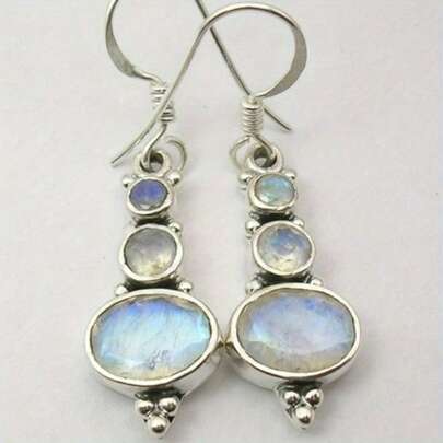 Women's Elegant Long Dangle Earrings, Vintage Bohemian Style, Suitable For Daily Wear And Formal Events, Party Jewelry