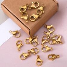 20Pcs Gold 304 Stainless Steel Lobster Clasps, Suitable For Handmade Bracelets, Necklaces And Various Chain Connection DIY Jewelry Making Accessories - Stainless Steel Lobster Clasp - View 6