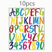 10pcs/Pack 2-Inch Vinyl Self-Adhesive PVC Letter Number Mailbox Stickers, Waterproof Decal Labels For School, Home - A+B+C - View 7