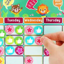 1 Bộ Bảng Thưởng Trẻ Em Màu Xanh Lá Cây Lớn, Chất Liệu Giấy & PVC, Đồ Dùng Học Tập, Bảng Thưởng Sao Có Thể Tái Sử Dụng Kèm Nhãn Dán, Thích Hợp Cho Mùa tựu trường, Lớp học và Gia đình. - Nhiều màu - Xem 6