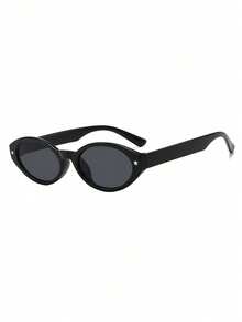 1 Pair Minimalist Star Oval Fashion Glasses, Suitable For Everyday Wear - Black - View 4