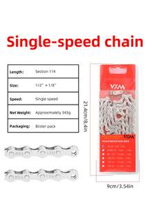 VXM Mountain Road Slope Bike HG Cassette Flywheel Chain Set, Aluminum Alloy 16T/18T Single Speed Bicycle Parts - Multicolor - View 6