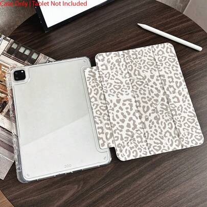 1 件装极简豹纹多角度支架保护套 - 适合优雅、时尚、女性风格的爱好者，带笔槽，适用于 10.9/10.2 英寸 Air 5/Pro 11/10/9.7 英寸 Air 2/7/8/Air 4/5/Pro 11/10 以及 10.9 英寸 2022 款
