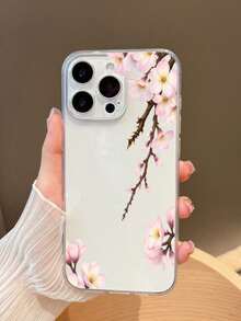 花朵图案透明防摔TPU手机壳，适用于 11、15 Pro Max、14 Pro Max / Galaxy / Honor X6A、X7B、X8B - 彩色 - 查看 4