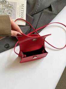 Bolso de mano minimalista de unicolor estilo coreano, nueva bolsa de hombro de moda, elegante bolso cruzado cuadrado personalizado para mujeres - Multicolor - Ver 12