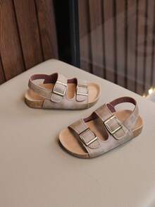 Children's Shoes, Summer Girls' Sandals, Boys' Roman Shoes, Kids' Beach Shoes, Baby Shoes - Khaki - View 4