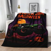 1PC 3D Monster Jam Monster Truck Cartoon Blanket, Edgy Gift For Motorsports Fans, Themed Man Cave Decor, Retro Sci-Fi Party Accent & Race Day Souvenir,Soft Throw Blanket For Home Bedroom Bed Sofa Picnic Travel Office Cover Blanket - nhiều màu 6 - Xem 4
