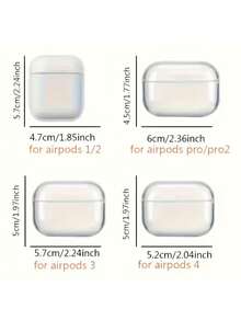 2pcs Glow In The Dark Star Design Protective Case Compatible With Apple 1/2/3/4, Pro 1/2, Blue Star + Pendant - Multicolor - View 3