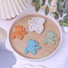 Cartoon Heart-Shaped Bear Silicone Mold, Valentine's Day Gift - White - View 1