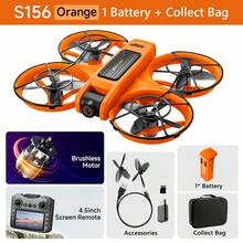 AXNEN 2026升级版S156无人机，配备双摄像头、大型遥控器、无刷电机、光流悬停、智能避障，易于新手操控，适合作为万圣节和圣诞节礼物。 - 彩色 - 查看 13