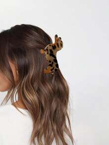 1个可爱卡通动物醋酸纤维腊肠犬绵羊犬发夹爪形发卡，适用于盘发造型 - 彩色 - 查看 2