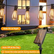 49 Ft /98 Ft Multifunctional Light String, Solar LED Outdoor Light String, Earthquake Resistant ST38 Bulb, 8-Mode, Dimmable And Connectable, Warm White, Suitable For Gardens, Porches, Terraces, Backyards, Bars, Weddings And Christmas Gifts(IP 65) - 1PC Solar Bubble Ball - View 5