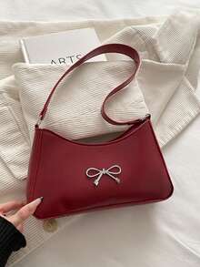 2026 New Elegant Niche Shoulder Bag, Underarm Bag, Fashionable Versatile Commuter Handbag For Women - Red - View 8