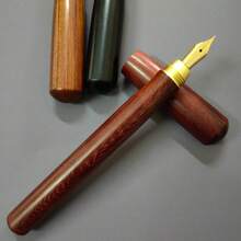 1 Pen, 0.5mm Shiny Tip, Solid Wood Handle, Brass Accessories, Rotating Cap, Suitable For Calligraphy Creation, Preferred For Creation, Elegant And High-End, Noble And Luxurious, Built-In Ink Absorber, Suitable For 2.6mm Caliber Ink Bags, Deep And Smooth Texture, Suitable For Business Office And Campus Learning, Preferred For Student Stationery; Can Be Used As A Unit Gift, Colleague Gift, Friend Gift, Suitable For Holiday Gift Scenarios - Valentine's Day, School Start Season, Graduation Season, Birthday, Christmas, Father's Day, Mother's Day, Teacher's Day, Thanksgiving; Suitable For Signature, Calligraphy, Artistic Creation, And Pen Gifts, It Is A Good Choice - Type a - View 6
