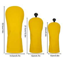 Minimalist Yellow Golf Club Protective Cover, Scratch & Impact Resistant, Detailed Craftsmanship, Fits Most Golf Club Models, Practical Golf Accessory - Yellow - View 2