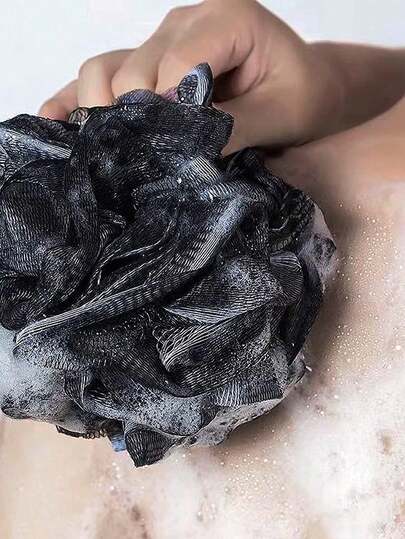 3pcs Exfoliating Bath Towel, Exfoliating Gloves, Bath Flower, Back Brush, Bath Tub/Shower, Bathroom Sponge, Foot File, Bathroom Accessories, Home Bathroom Decor, Back To School Essentials