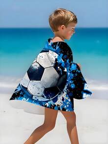 Personalized Children's Beach Towel, Perfect Summer Birthday Gift, Suitable For Various Summer Occasions. Customizable Beach Towel And Accessories, Applicable For Beach, Swimming Pool, Travel, Camping, Yoga And Other Scenarios. - Multicolor - View 8
