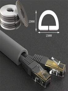 1/2/3Meters Cord Hider, Cable Covers Wire Covers For Cords On Wall Cabinet Desk, Wire Hiders For TV On Wall Cable Management, White/Grey - Multicolor - View 6