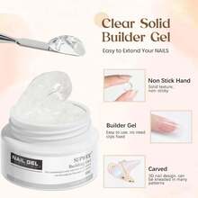 SUPWEE Solid Builder Gel For Nail 30g Clear Extension Non Stick Hand 3D Sculpting Gel For Nail Carving Modeling Nail Art Soak Off Manicure DIY At Home - ColorA - 查看 3