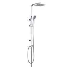 Waterfall Bath Shower Mixer Tap With Chrome Square 3 Way Rigid Riser Shower Kit - C - View 3