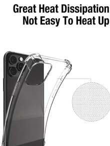 One TPU Transparent Shockproof Phone Case, Compatible With IPhone 17 Pro Max/17 Air/16 Pro Max/16 Plus/15 Pro Max/14 Pro Max/13 Pro Max/12/11 Pro Max/Xs Max/XS/XR. Anti-Yellowing, Durable, Shockproof, Transparent Case (A-Clear), Drop Protection, Compatible With Other Phone Cases. - Clear - View 3