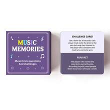 1PC Music Quiz Card Game, Tabletop Game, Fun Song Guessing Challenge, Perfect For Family Gatherings / Friend Parties / Travel, Valentine's Day / Halloween / Independence Day / Christmas Gift - Purple - View 10
