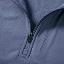Mubberry Unique Mens Fleece Sweatshirt Jacket Pullover Pockets Warm Winter Jacket Thermal - 藍色 - 查看 4