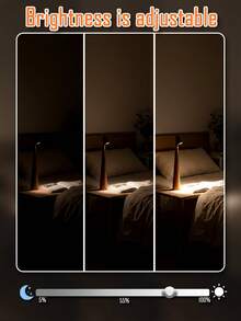 1pc Rechargeable Wireless LED Desk Lamp, Portable Touch Dimming Table/Bedside Lamp, 3-Level Adjustable Brightness, Minimalist Modern Nordic Design, Long Battery Life, Suitable For Bedroom, Living Room, Dining Room, Office And Cafe - Multicolor - View 10