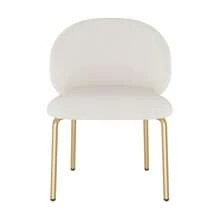 Dining Chairs, Lounge Chairs, Banquet Chairs, Yellow Gold Legs, Dimensions: Width 47.5 Cm X Depth 56 Cm X Height 74 Cm, Beige, Grey. - Beige - View 8