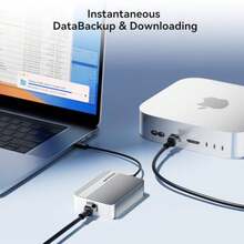 ANYOYO Adaptador Ethernet Thunderbolt 4 10G puerto RJ45 compatible con 10/5/2 5/1 Gbps y 100 Mbps Base-T. Adaptador de red de alta velocidad para routers NAS y LAN. Compatible con Windows Linux y M - Astilla - Ver 7