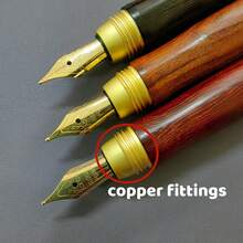 1 Pen, 0.5mm Shiny Tip, Solid Wood Handle, Brass Accessories, Rotating Cap, Suitable For Calligraphy Creation, Preferred For Creation, Elegant And High-End, Noble And Luxurious, Built-In Ink Absorber, Suitable For 2.6mm Caliber Ink Bags, Deep And Smooth Texture, Suitable For Business Office And Campus Learning, Preferred For Student Stationery; Can Be Used As A Unit Gift, Colleague Gift, Friend Gift, Suitable For Holiday Gift Scenarios - Valentine's Day, School Start Season, Graduation Season, Birthday, Christmas, Father's Day, Mother's Day, Teacher's Day, Thanksgiving; Suitable For Signature, Calligraphy, Artistic Creation, And Pen Gifts, It Is A Good Choice - Type a - View 7