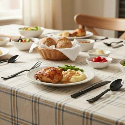 150/75/25/10pcs Black Plastic Cutlery Set, Cake/Pasta Knife, Salad Fork/Dessert Spoon, Elegant Black Party Tableware, Easy To Clean And Reusable, Suitable For Wedding, Luncheon, Family Gathering, Engagement Party, BBQ, Dinner, Reunion, Birthday, Holiday, Retirement Celebration, Outdoor Picnic, Buffet, Catering, And More! (Multiple Combinations Available To Suit Any Number Of Diners)