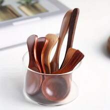 2pcs Mini Wooden Spoons - Perfect For Ice Cream, Coffee, Desserts And Condiments - Durable Solid Wooden Kitchen Utensils - Multicolor - View 4