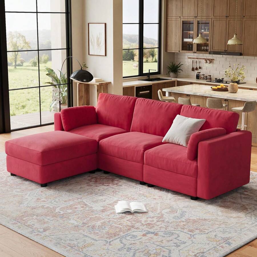 Sofas & Couches - Red - View 1