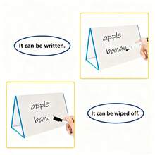 hoojojo 一套可折叠手持式毛毡磁性白板，适用于儿童、教育辅助工具、教师辅助工具和学习用品，立式三角形展示板，返校教室家庭适用 - 彩色 - 查看 8