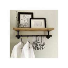 Hand Made Industrial Pipe Clothes Rail / Coat Stand With Shelf - Star - View 1