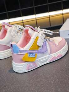 Kids/Teens Skate Shoes, Soft Sole, Non-Slip, Casual Shoes, Running Shoes, Sports Shoes, Unisex - Pink - View 3