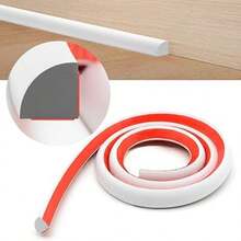 1pc Flexible White Rubber Trim, Flexible Quarter Round Molding Self-Adhesive Bendable Edge Trim, Suitable For Doors Windows Bathroom Kitchen Countertops Floor And More - C - View 12