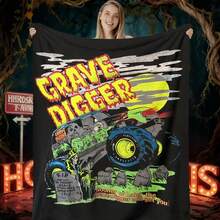 1PC 3D Monster Jam Monster Truck Cartoon Blanket, Edgy Gift For Motorsports Fans, Themed Man Cave Decor, Retro Sci-Fi Party Accent & Race Day Souvenir,Soft Throw Blanket For Home Bedroom Bed Sofa Picnic Travel Office Cover Blanket - nhiều màu 26 - Xem 5