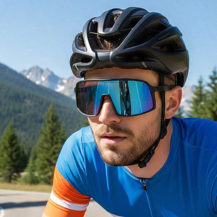 Fashion New Cycling Glasses Large Frame Outdoor Sports Goggles, Anti-Wind Eyeglasses Mountaineering Glasses - Nhiều màu - Xem 1