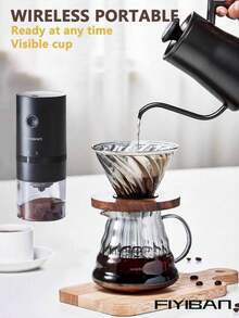 LEVIATECH 情人节礼物 USB 充电式便携式咖啡研磨机 - 专业陶瓷研磨芯，研磨粗细可调，适用于家庭、办公室、旅行、学校等各种场合 - HB985 - 查看 5