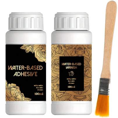 100ml Golden Leaf Adhesive, Water-Based Varnish, DIY Jewelry Making Supplies, Crafts & Sewing, Artistic Gilding Kit