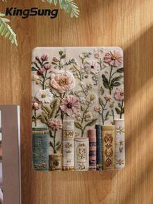 Kingsung Embroidered Style Flat Pattern Tablet Protective Case,Compatible With 9.7/10.2/10.5/10.9/12.9/Pro 11, 10th Gen,Compatible With Samsung Galaxy Tab S6 Lite 10.4 Inch,Compatible With Kindle Paperwhite 12th Gen 2024,Kindle (11th Generation) 2022 Release,Kobo Clara Colour,Soft Anti-Fall Protection,Smart Stand/Automatic Wake Up/Sleep - Multicolor - View 2