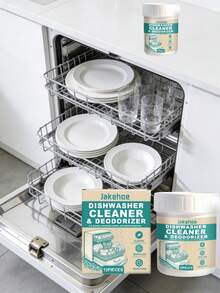 洗碗机清洁片，日常清洁，除油，去污，增亮，家用洗碗机清洁片，免手动操作，家居必备 - 固體 - 查看 1