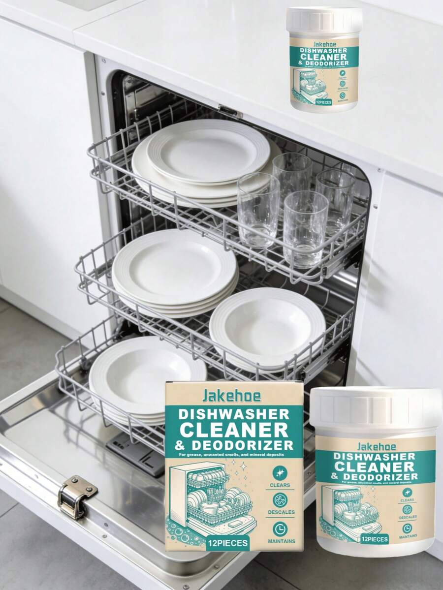 洗碗机清洁片，日常清洁，除油，去污，增亮，家用洗碗机清洁片，免手动操作，家居必备 - 固體 - 查看 1