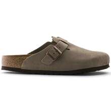 Birkenstock Unisex Boston Clog Soft Footbed - Suede Leather - Birkenstock Sandals For Women - Summer Sandals - Black Sandals - 灰褐色 - 查看 2